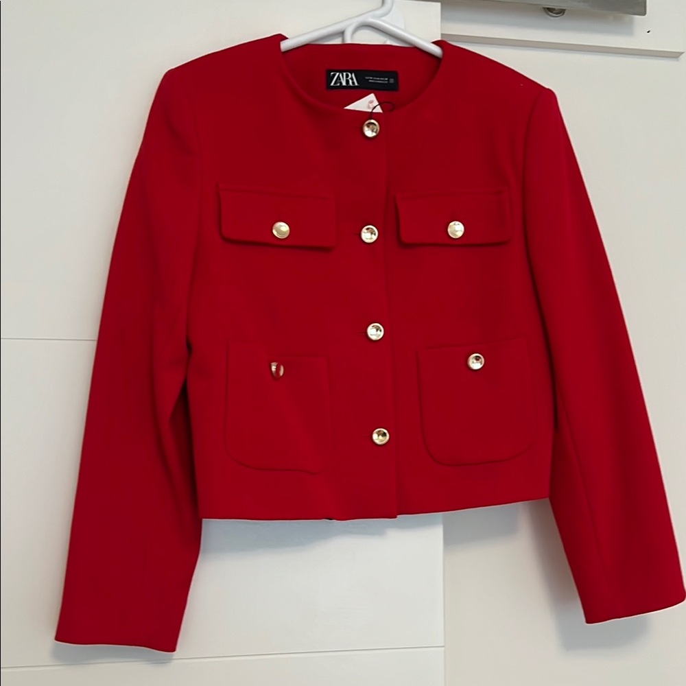 NWT ZARA RED BLAZER